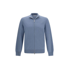 Brunello Cucinelli Blue Cashmere Cardigan