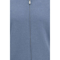 Brunello Cucinelli Blue Cashmere Cardigan