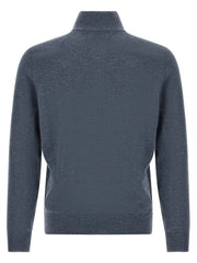 Brunello Cucinelli Blue Cashmere Cardigan