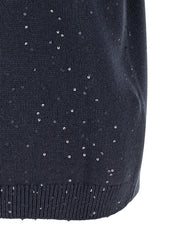 Brunello Cucinelli Blue Cashmere Cardigan