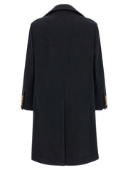 Brunello Cucinelli Blue Cashmere Coat