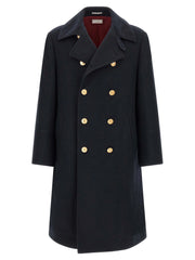 Brunello Cucinelli Blue Cashmere Coat