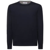 Brunello Cucinelli Blue Cashmere Men Sweater - Sweaters