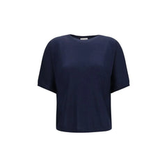 Brunello Cucinelli Blue Cashmere Sleeveles Sweater