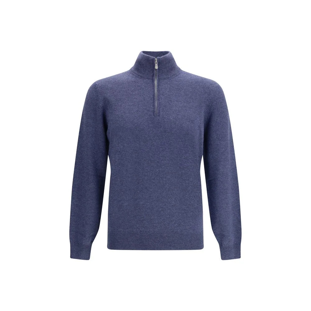Brunello Cucinelli Blue Cashmere Sweater