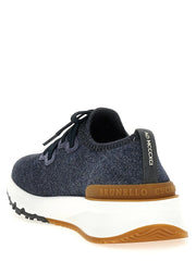 Brunello Cucinelli Blue Cotton Athletic Sneakers - EU 41 | US 8