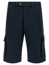 Brunello Cucinelli Blue Cotton Bermuda Shorts