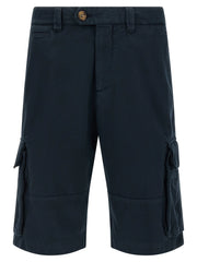 Brunello Cucinelli Blue Cotton Bermuda Shorts