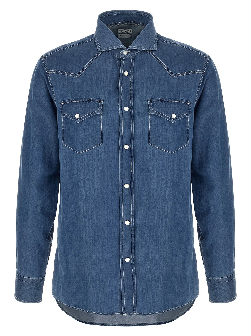 Brunello Cucinelli Blue Cotton Blouse