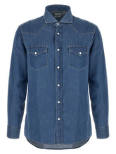 Brunello Cucinelli Blue Cotton Blouse