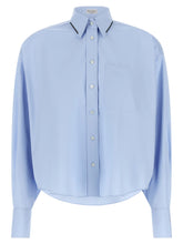 Brunello Cucinelli Blue Cotton Blouse