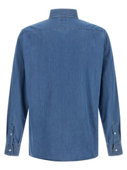 Brunello Cucinelli Blue Cotton Blouse - XL