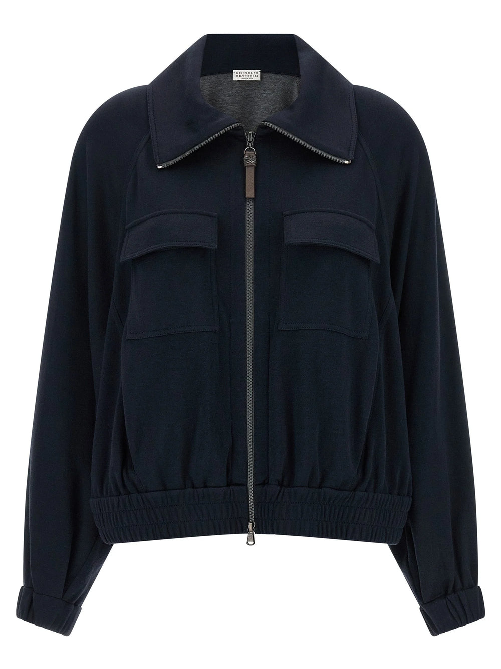 Brunello Cucinelli Blue Cotton Bomber