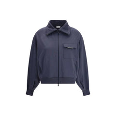 Brunello Cucinelli Blue Cotton Bomber - M