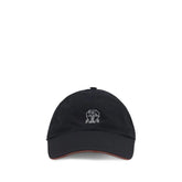 Brunello Cucinelli Blue Cotton Cap (Baseball Hat) - M