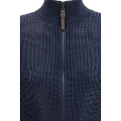 Brunello Cucinelli Blue Cotton Cardigan