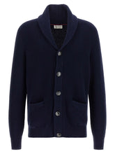 Brunello Cucinelli Blue Cotton Cardigan