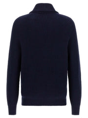 Brunello Cucinelli Blue Cotton Cardigan