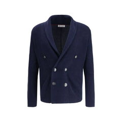 Brunello Cucinelli Blue Cotton Cardigan - Cardigans