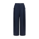 Brunello Cucinelli Blue Cotton Casual Pants