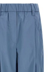 Brunello Cucinelli Blue Cotton Casual Pants - IT40