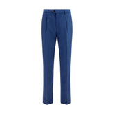 Brunello Cucinelli Blue Cotton Chino Pants