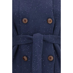 Brunello Cucinelli Blue Cotton Coat - XS