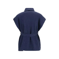 Brunello Cucinelli Blue Cotton Coat - XS