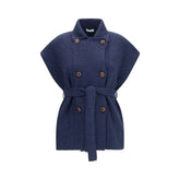Brunello Cucinelli Blue Cotton Coat - XS
