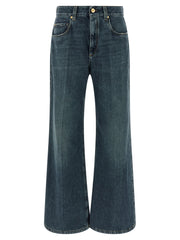Brunello Cucinelli Blue Cotton Flared Jeans