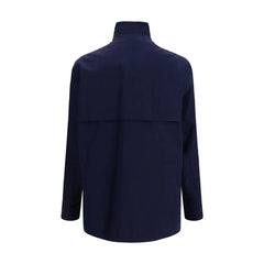 Brunello Cucinelli Blue Cotton Full-Length Jacket