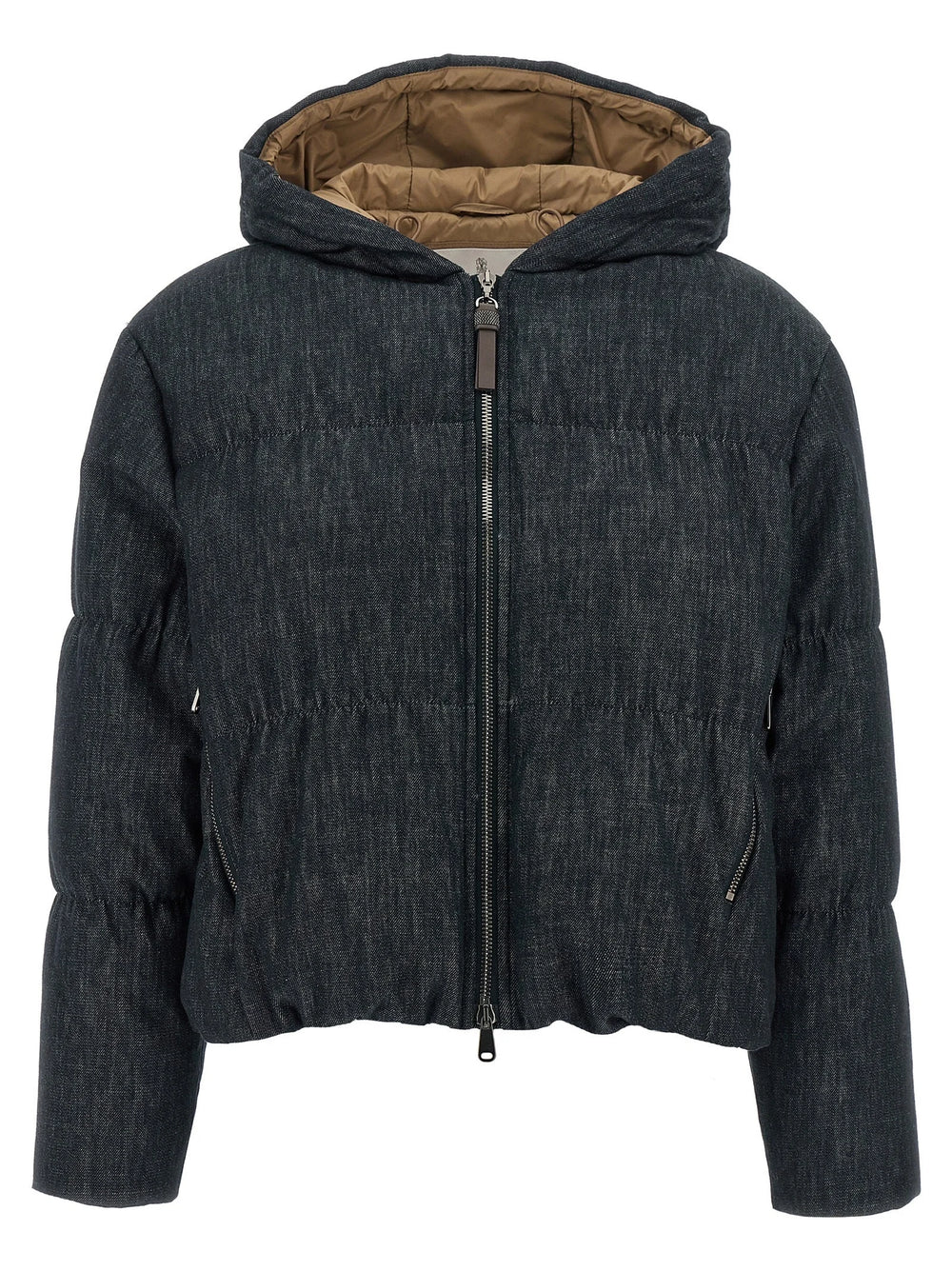 Brunello Cucinelli Blue Cotton Full-Length Jacket - IT42