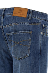 Brunello Cucinelli Blue Cotton Jeans Denim