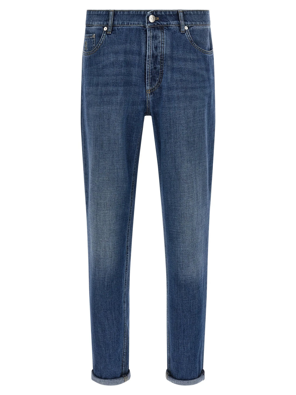 Brunello Cucinelli Blue Cotton Jeans Denim