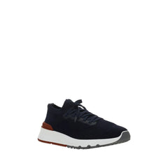 Brunello Cucinelli Blue Cotton Low Top Sneakers - EU46/US13