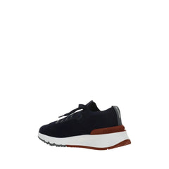 Brunello Cucinelli Blue Cotton Low Top Sneakers - EU46/US13