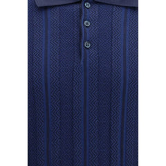 Brunello Cucinelli Blue Cotton Polo Shirt