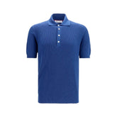 Brunello Cucinelli Blue Cotton Polo Shirt - IT50 | L