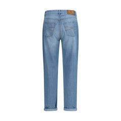 Brunello Cucinelli Blue Cotton Relaxed Fit Jeans