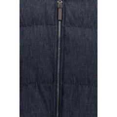 Brunello Cucinelli Blue Cotton Shell Jacket