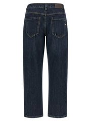 Brunello Cucinelli Blue Cotton Straight-Leg Jeans