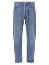 Brunello Cucinelli Blue Cotton Straight-Leg Jeans