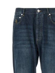 Brunello Cucinelli Blue Cotton Straight-Leg Jeans - 48 | M