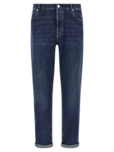 Brunello Cucinelli Blue Cotton Straight-Leg Jeans