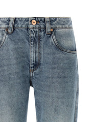 Brunello Cucinelli Blue Cotton Straight-Leg Jeans - IT36 | S