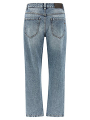 Brunello Cucinelli Blue Cotton Straight-Leg Jeans - IT36 | S