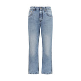 Brunello Cucinelli Blue Cotton Straight-Leg Jeans - IT38 | S