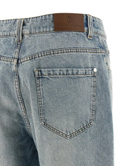 Brunello Cucinelli Blue Cotton Straight-Leg Jeans - IT44