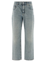 Brunello Cucinelli Blue Cotton Straight-Leg Jeans - IT44