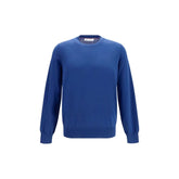 Brunello Cucinelli Blue Cotton Sweatshirt